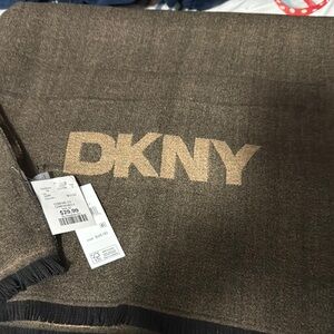 DKNY Brown Logo Scarf